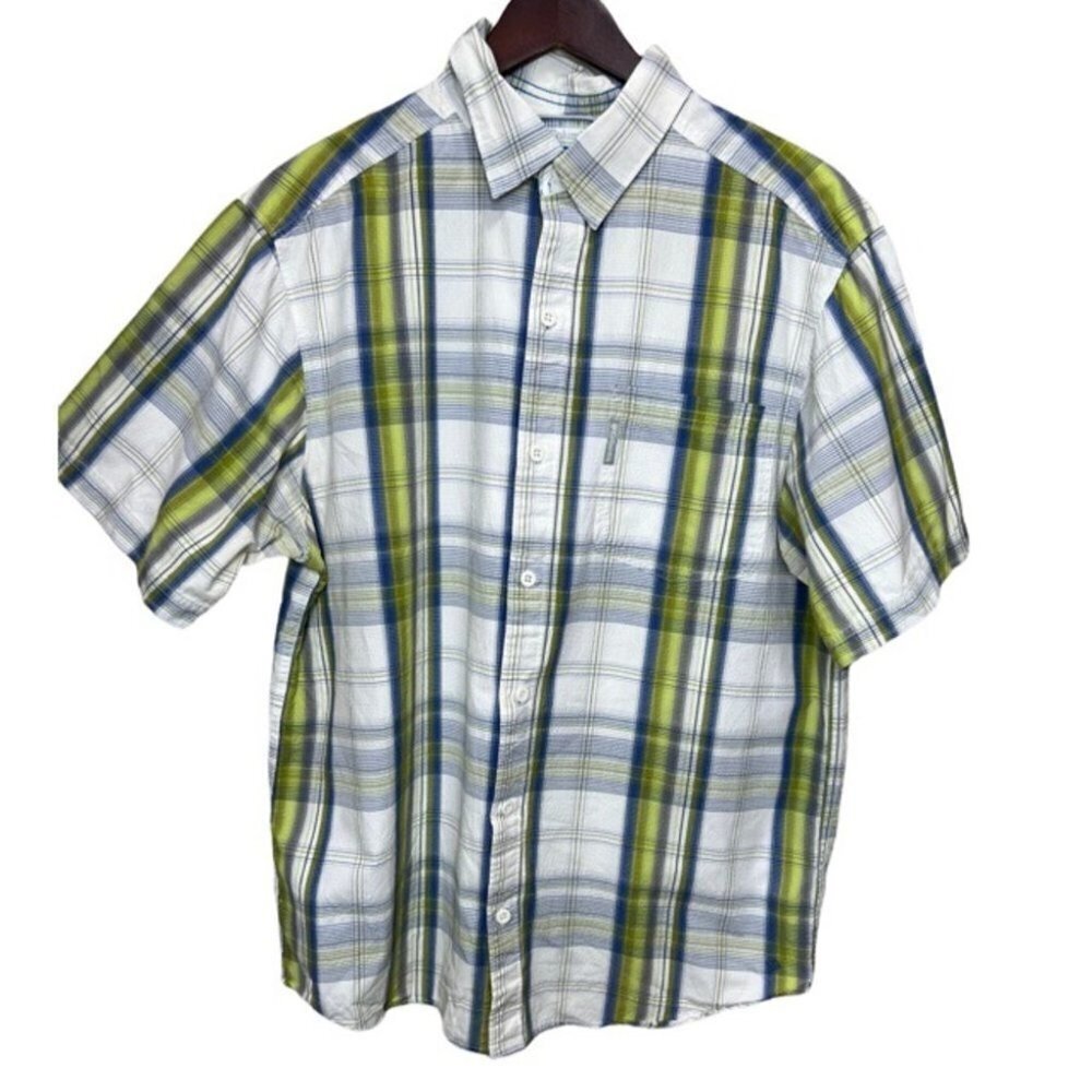 Columbia Plaid Button Down Size L